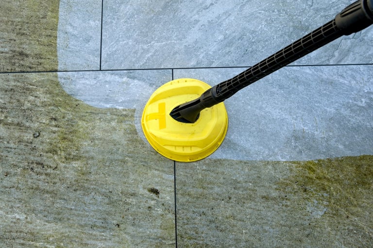 Clean porcelain patio